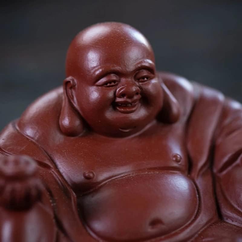 ZSEDP Виолетова глина чај ПЕТ МЕТ МАИТРЕЈА Буда статуа скулптура украси рачно изработени чај фигурини занаети за занаетчии