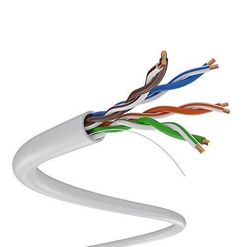 Dripstone SolidLink CAT5E 500FT UTP Ethernet кабел 24awg мрежна жица бела