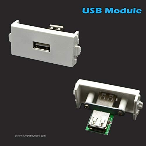 Ѕид Плоча Покритие со 2 USB Конектори Приклучок/Приклучок Бела Ѕид Монтирање Фејсбук Држач За Кабелски Систем