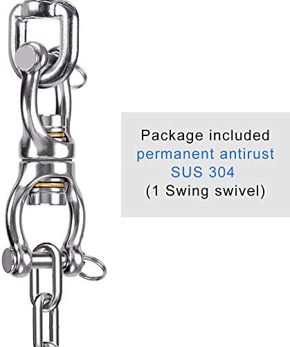Dolibest SUS304 Silent Leating Swing Swivel, Tire Swing Swivel со 2 отстранливи токи за замав на веб -дрво, воздушен танц, замав јога замав комплети,