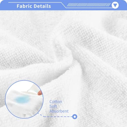 Алаза миење ткаенина сет сина мермер - пакет од 6, памучни крпи за лице, високо апсорбирачки и меки чувства на прсти