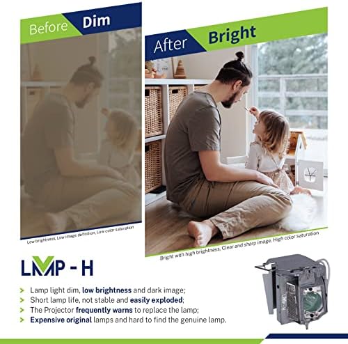 LMP-H NP35LP / 100014090 Лампа за замена на проекторот со куќиште компатибилно со NEC NP-V332W NP-V302H NP- V302H V332X V332W V332X