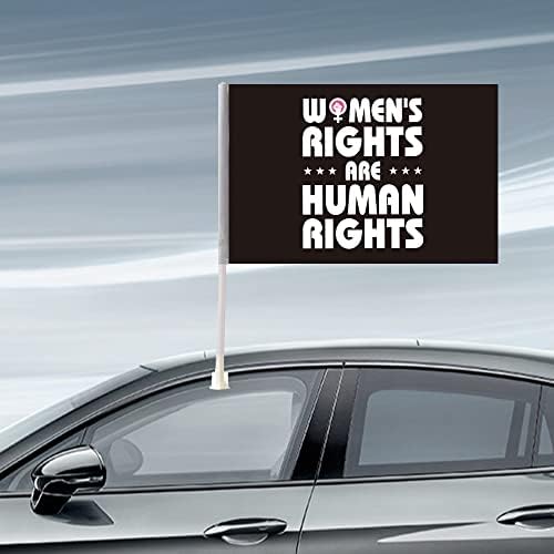 2 Пакување Женско Право Се Човекови Права Автомобил Прозорец Знамиња 12 x18 Вклучувајќи Пол За Автомобил Прозорец Декор