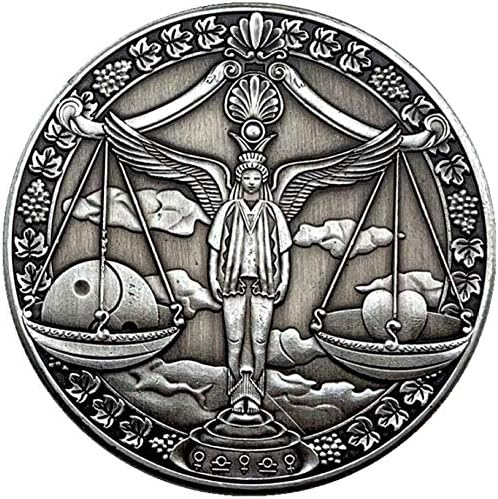 Ниуе Дванаесет Соѕвездие Бакар Никел Сребрена Монета Врежана Вага Љубов Комеморативна Монета Посакувајќи Љубов Ангел Монета Странска Монета