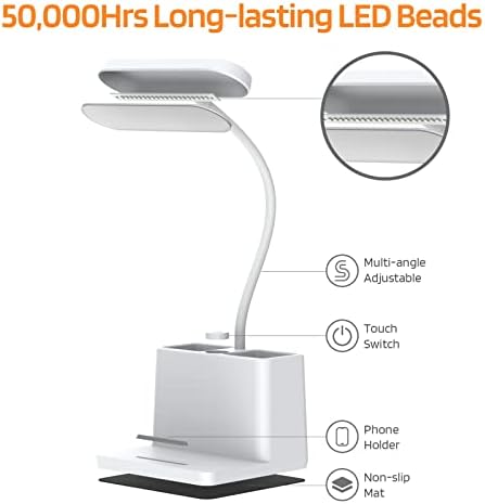 CTYDD LED биро за ламба USB затемнување за затемнување на табелата за ламби за ламби за пенкало Мала батерија за домашна канцеларија за домашна канцеларија