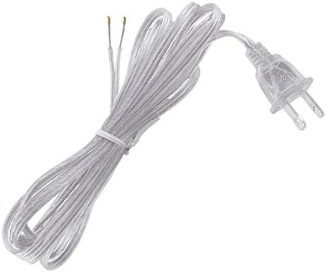 B & P LAMP® чиста сребрена ламба, жица со должина од 12 стапки SPT-1, UL наведена