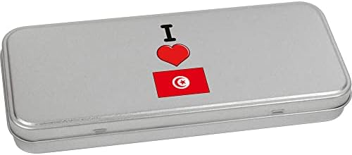 Azeeda 80mm „Ја сакам Тунис“ метална кутија со калај/складирање