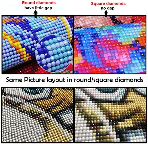Zhangbin DIY 5D комплети за сликање на дијаманти за деца за возрасни, Волшебник од Оз, комплети за вез за вез за дијаманти со целосна