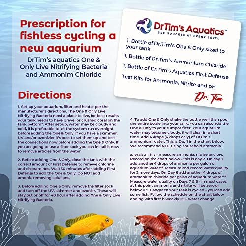 Aquatics на д-р Трим, слатководни и само нитрифицирачки бактерии-за нови резервоари за риби, аквариуми, филтрирање на вода, третман на