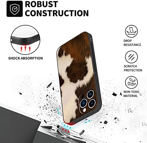 Дизајниран За Iphone 13 Pro Max Case, Симпатична Западна Кутија За Тпу За Печатење Говедска Кожа За Девојки Жени, Моден Луксузен Заштитен Капак