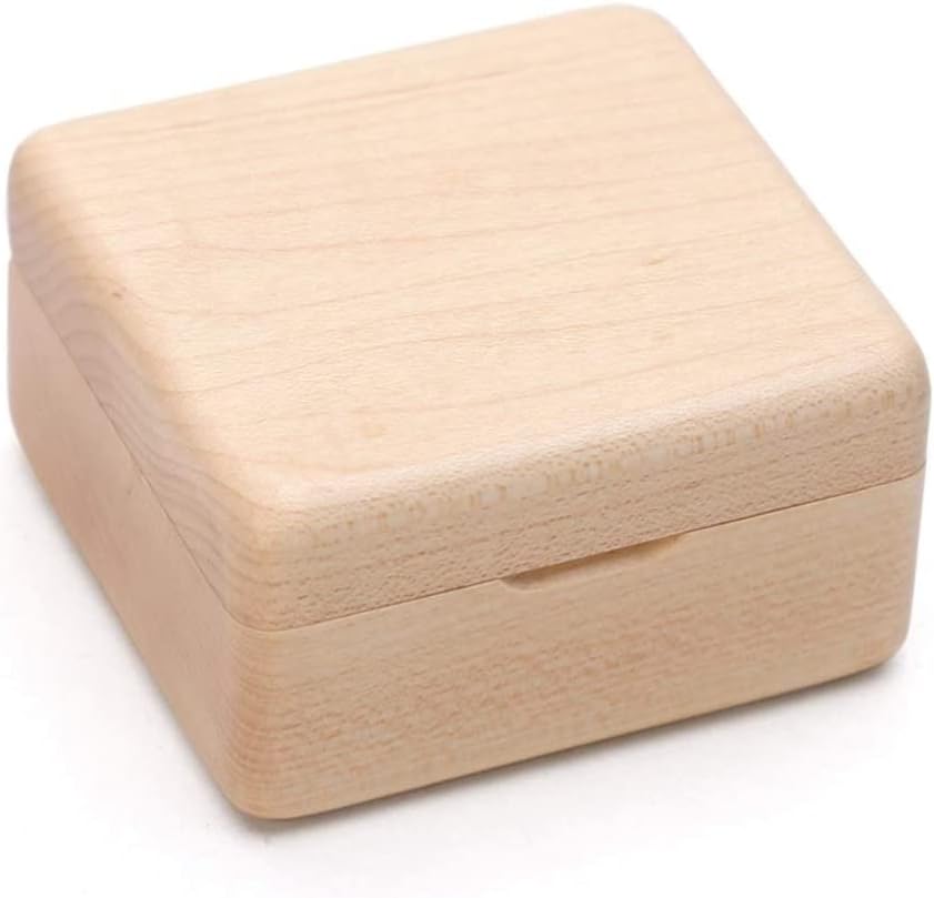 Музички подароци на Луваду, квадратни дрвени музички кутии Компактен и преносен механизам Виндруп музички кутија музички накит кутија
