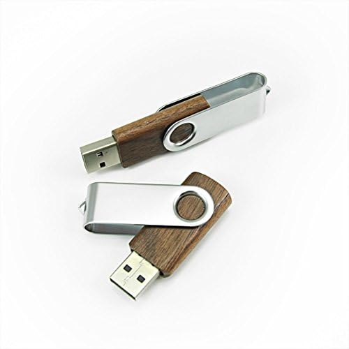 5 пакет метална ротација на орев дрво 2.0/3.0 USB флеш диск USB дискови мемориски стап со дрвени