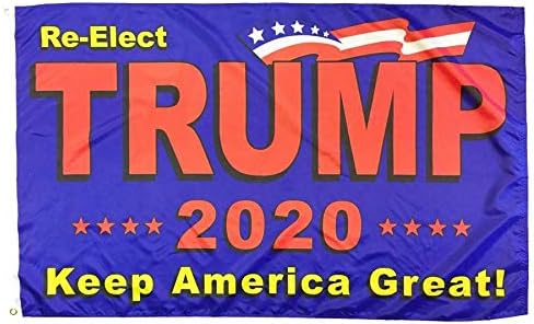 MWS 3x5 3'x5 'Повторно избран Трамп 2020 Flag & Trump 2020 Чувајте Америка одлична црвена капа постави громити двојно зашиени премиум