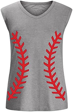 LCEPCY 2023 моден женски бејзбол печатено врвно лето -капаче за капаче на вратот лабава маички за обични маици