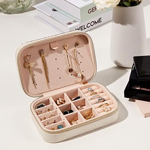 Javenproeqt естетска цветна мандала кадифена кутија за складирање на накит - декоративен и практичен организатор со метален патент,
