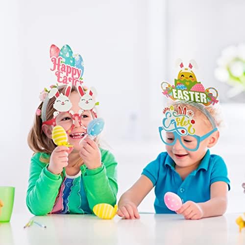 18 компјутери Велигденска забава Постави Поставете велигденски очила јајца зајаче забава за очила Велигден зајаче зајаче, велигденски