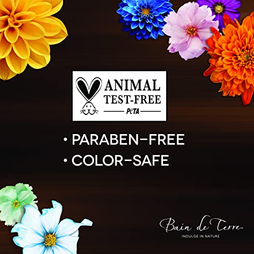 Bain de Terre Color зачувување на шампон и балсам | Страст цвет | Коса третирана со боја | Масла Арган и Моној | Парабен бесплатно