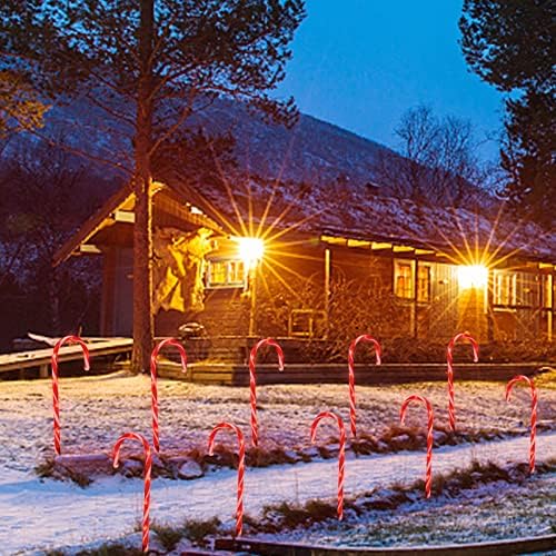 Божиќни бонбони светла, светла за бонбони од трска, маркери со влогови, 20in водоотпорни осветлуваат бонбони трска на отворено Божиќна декорација
