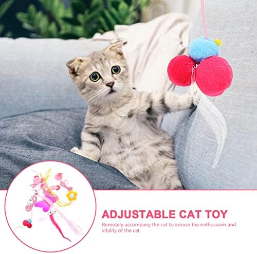 Ipetboom мачка играчка додатоци за мачки 4 поставува интерактивни играчки за мачки што може да се повлече мачка за закачување на вратата еластична играчка со јаже со по
