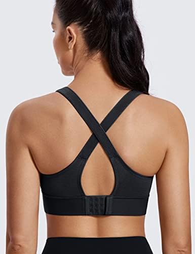 Sports Sports Sports Sports Sports High Impent Поддршка за ZIP Front Adjectable Bust Bust Racerback Wirefree Padded