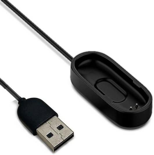 Белестар USB полнење кабел за полнач фитнес спортски тракер за Xiaomi Mi Band 4 црно