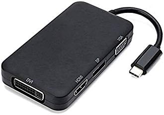 4 во 1 USB-C USB 3.1 до HDMI дигитален AV DVI VGA DP DisplayPort адаптер, 0,2M