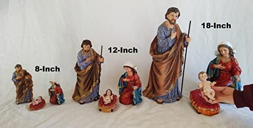 11 фигура на свето семејство Рождество сет 8in високи