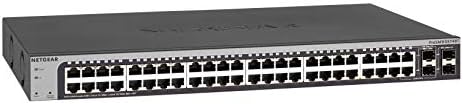 Netgear 48-Port Gigabit Ethernet Паметен Прекинувач - Управуван, со 2 x 1g SFP И 2 x 1g Комбо, Десктоп или Rackmount и Ограничена Заштита На
