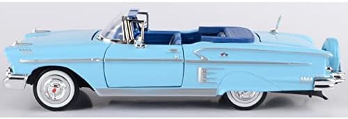 1958 Шевролет Импала Кабриолет, Блу - Мотормакс Премиум Американски 73267 - 1/24 Скала Диекаст Модел Автомобил, унисекс-деца