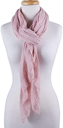 XRDSS летен памук мешавина од згрозена мека шал со рабни рабови 35 × 70