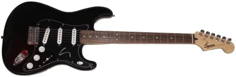 Кори Тејлор потпиша автограм со целосна големина црна фендер Стратокастер Електрична гитара Б/ Бекет БАС автентикација - Фронтмен