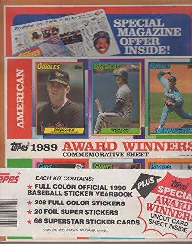 1990 Комплетен сет Годишник на Топпс w/don Mattingly Cover & налепници
