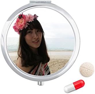 Плажа Бран Море Flowers Јао Цвеќиња Девојка Пилула Случај Џеб Медицина Кутија За Складирање Контејнер Диспензерот