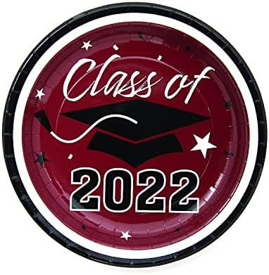 Забавна експресна класа од 2022 година за вечера, 25 парчиња, хартија за еднократна употреба садови, материјали за дипломирање