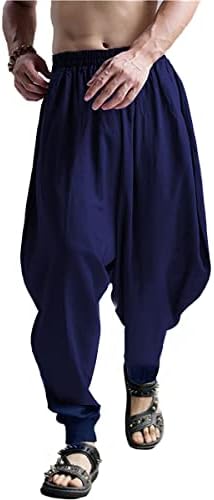 Clanmilums Машки обични харем панталони со шипки, панталони со препони панталони