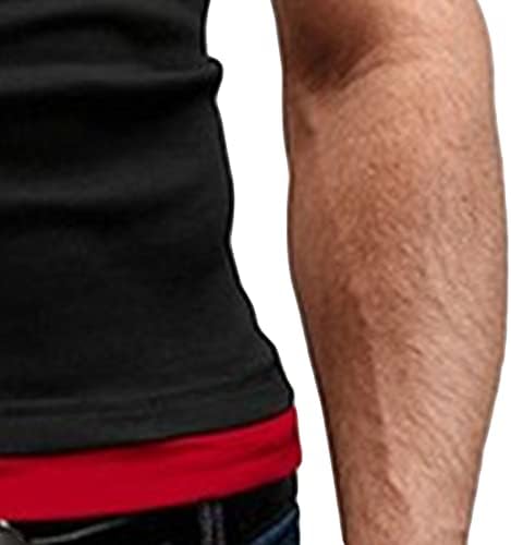 МАЈИФУ-ГЈ МАШИ МОНСКИ Атлетски атлетски атлетски дуксери со кратки ракави мускули за вежбање, џемпери за џемпери класичен стилски пријателски за кожата