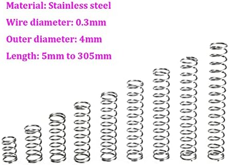 Изворите на компресија се погодни за повеќето дијаметар на жицата I жица 0,3мм компресија пролетен не'рѓосувачки челик притисок Пролет Надворешен