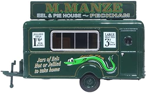 Мобилна приколка за храна М. Манзе јагула и куќа за пита - Пекам 1/87 Скала Диекаст модел од Оксфорд Диекаст 87TR018