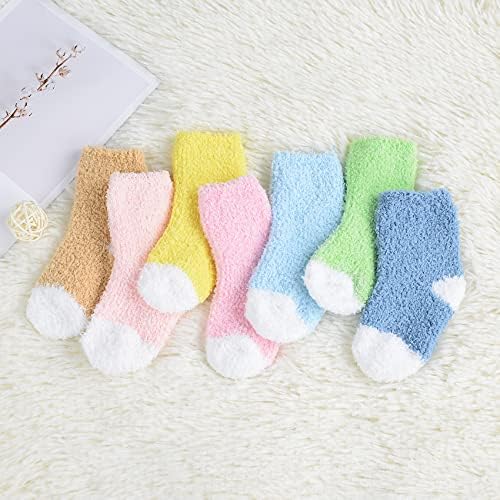 Durio Бебе девојки Момци чорапи Дете топло нејасни чорапи пријатни чорапи за деца топли чорапи Супер меки атлетски мали деца со мали деца