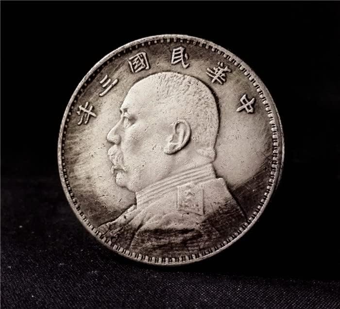 Во Третата Година На Република Кина, Јуан Дату Антички Сребрен Круг Сребрен Јуан Античка Монета Сребрена Монета Колекција Чувар На Телото може Да Ја Разнесе Античк