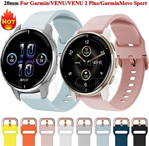 SNKB Силиконски Ремен За Часовници За Garmin Venu/SQ/Venu2 Плус/Претходник 245 645 GarminMove Sport Smart Watch Нараквица 20mm Нараквица