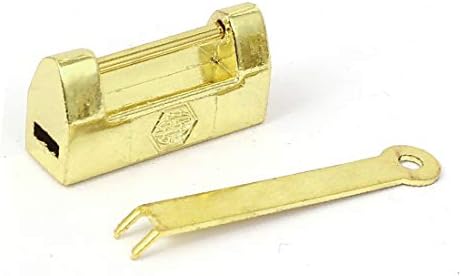 Х-DREE Накит Кутија Катанец Заклучување На Багажникот Клуч За Вклучување На Бравата Затворач Златен Тон (Каја де оуојас Кандадо Серадур