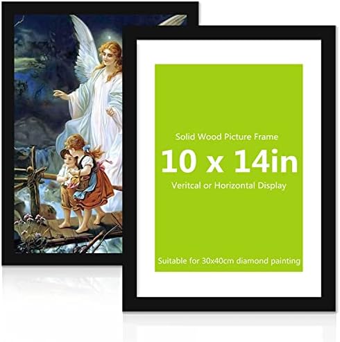12x16 Diamond Painting Frame, приказ на рамки за слики 9.5x13.6in/24.2x34.5cm за дијамантска уметност, природна цврста дрвена рамка