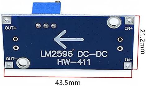 KAVJU 1PCS LM2596S DC-DC прилагодлив чекор надолу модул за напојување со прилагодлив регулатор на напон 3а