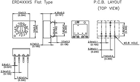 ЕРД416РСЗ ротари дип прекинувач 16 позиција 0-Ф код прекинувач 4: 1 -