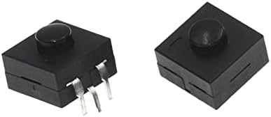Gooffy Micro Switch 10PCS D C 30V 1A 3PIN Black Mini Push Switch за електричен факел 3P заоблен 2 на 1 прекинувачи за прекинувачи на светлата