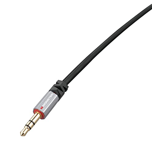 Monster Gen2 Essential 3,5 mm стерео приклучок на 3,5 mm стерео приклучок кабел, црна, 1,5м
