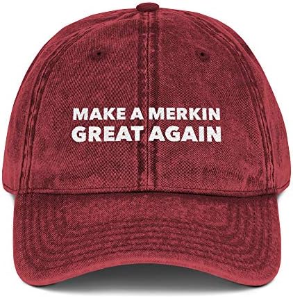 Направете Меркин одлична повторно капа Гроздобер Памук Твил Кап Трамп Мага Пародија смешна