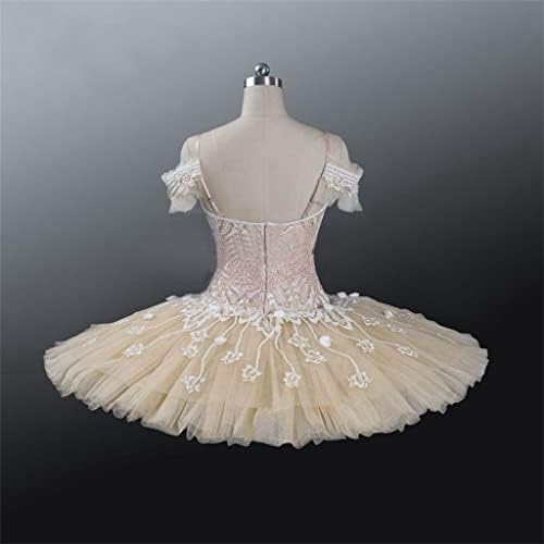Zjhyxyh возрасен професионален балет балет туту беж крем девојки перформанси кукла класична балетска фаза костум