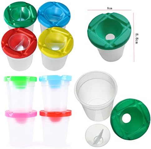 Tomaibaby 5 комплети чаши за бојадисување со четки, истурање на чаши за боја